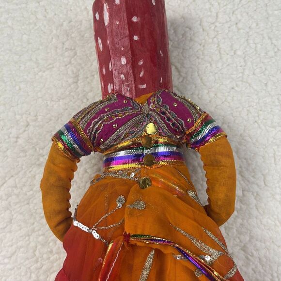 Indian Rajasthani Antique Kathputli Raja Warrior Puppet‎ - Picture 8 of 9
